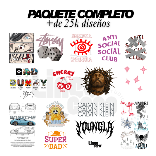 PAQUETE COMPLETO DTF +25k diseños